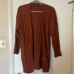 forever 21 size m auburn knit cardigan